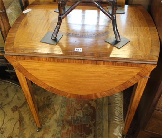 Satinwood & inlaid pembroke table